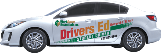 The car we use for Workforce Essentials drivers education classes in Tennessee