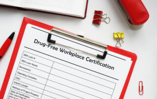 Drug free workplace certification.