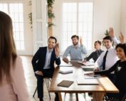 A workplace meeting